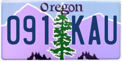 OR license plate 091KAU