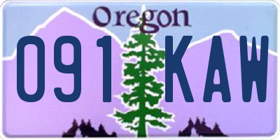 OR license plate 091KAW