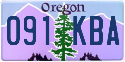 OR license plate 091KBA