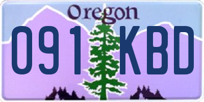 OR license plate 091KBD