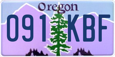 OR license plate 091KBF