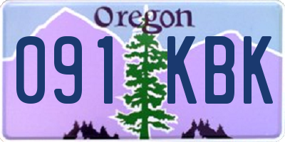OR license plate 091KBK