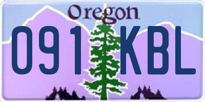 OR license plate 091KBL