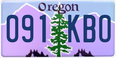 OR license plate 091KBO