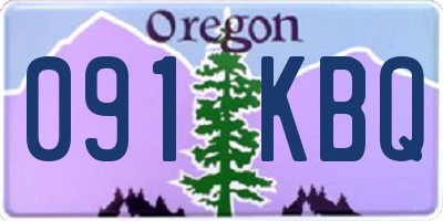 OR license plate 091KBQ