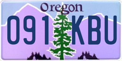 OR license plate 091KBU