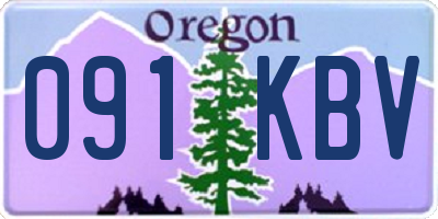 OR license plate 091KBV