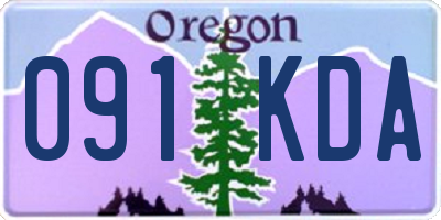 OR license plate 091KDA