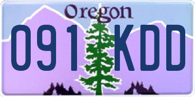 OR license plate 091KDD