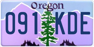OR license plate 091KDE