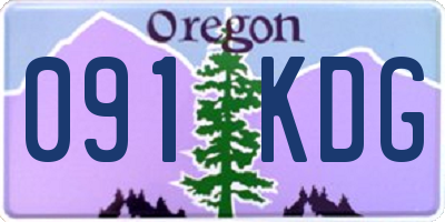 OR license plate 091KDG
