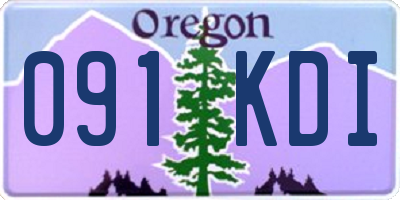 OR license plate 091KDI