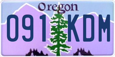 OR license plate 091KDM