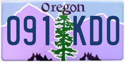 OR license plate 091KDO