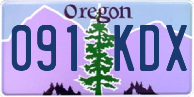OR license plate 091KDX