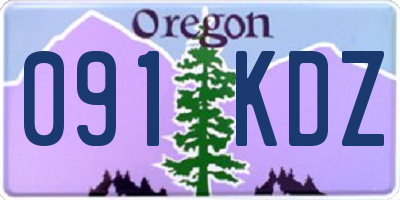 OR license plate 091KDZ