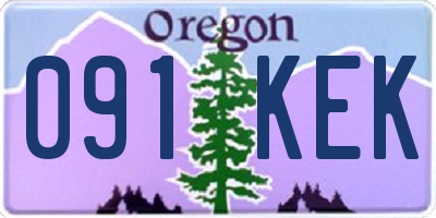 OR license plate 091KEK