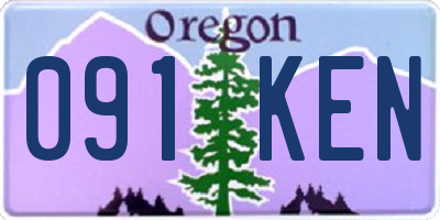 OR license plate 091KEN