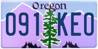 OR license plate 091KEO