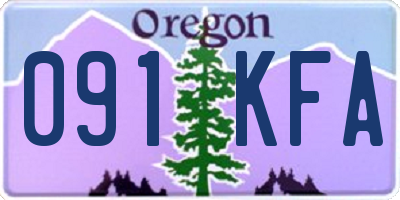OR license plate 091KFA
