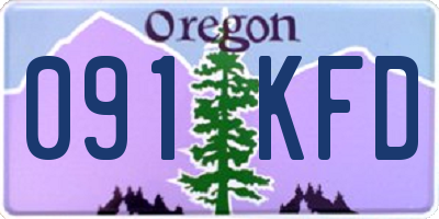 OR license plate 091KFD