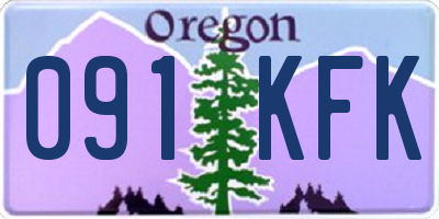 OR license plate 091KFK
