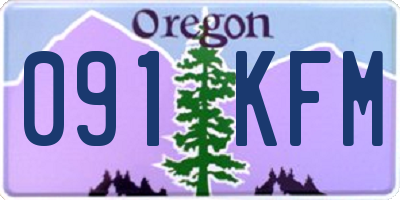 OR license plate 091KFM