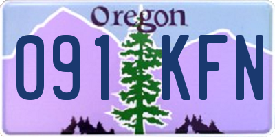 OR license plate 091KFN