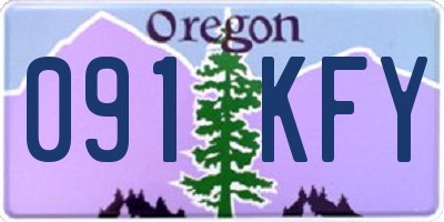 OR license plate 091KFY