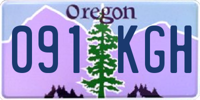 OR license plate 091KGH