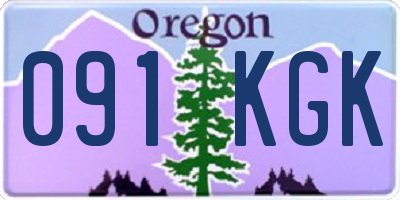 OR license plate 091KGK