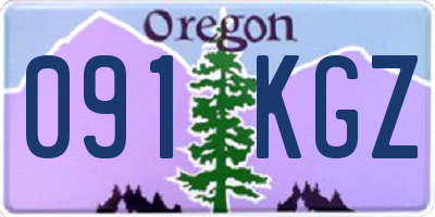 OR license plate 091KGZ