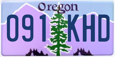 OR license plate 091KHD