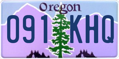 OR license plate 091KHQ