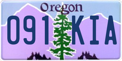 OR license plate 091KIA