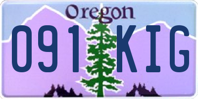 OR license plate 091KIG