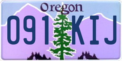 OR license plate 091KIJ