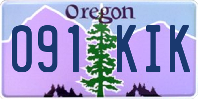 OR license plate 091KIK