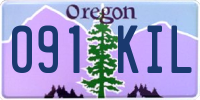 OR license plate 091KIL