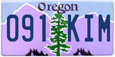 OR license plate 091KIM