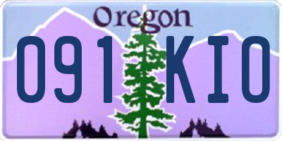 OR license plate 091KIO