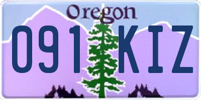OR license plate 091KIZ