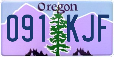 OR license plate 091KJF