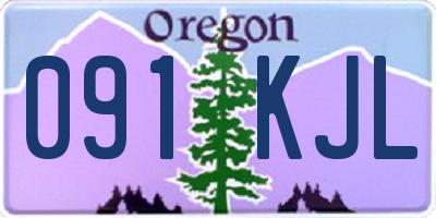 OR license plate 091KJL