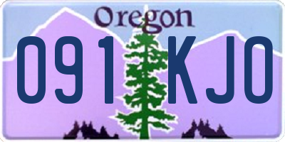 OR license plate 091KJO