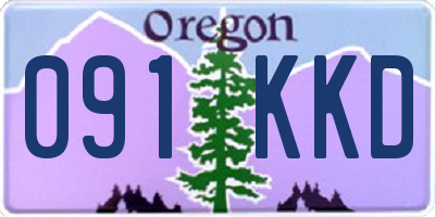 OR license plate 091KKD