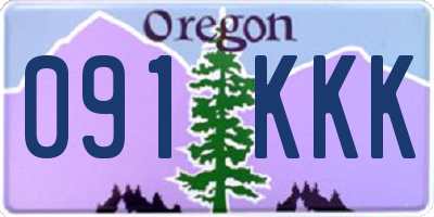 OR license plate 091KKK
