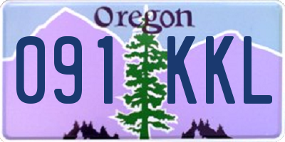 OR license plate 091KKL