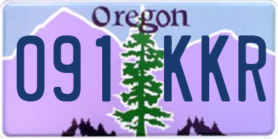 OR license plate 091KKR
