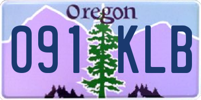 OR license plate 091KLB